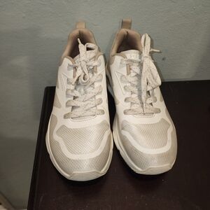 Skechers White and Gray Women's Sneakers